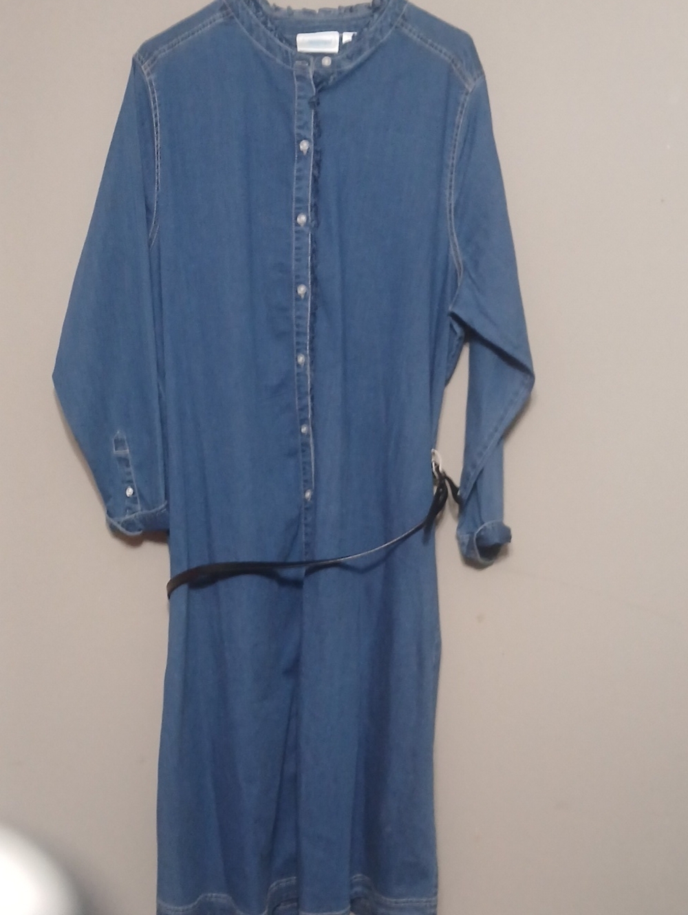 Womens 2x  Blue Denim Button-Down  Dress